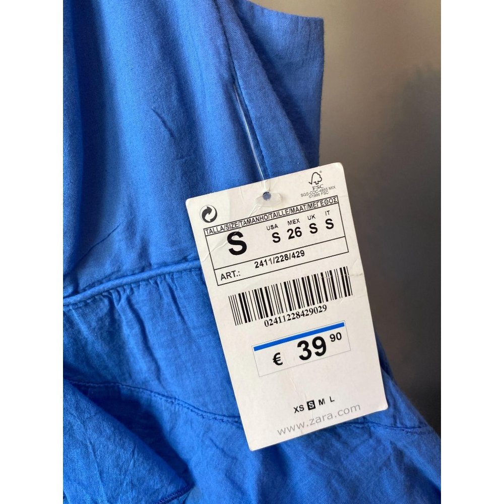 (Sold) Zara Tiered Ruffle Sleeveless Dress NWT Sm - Picture 5 of 7